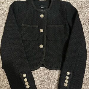 Urban Revivo Black Textured Blazer